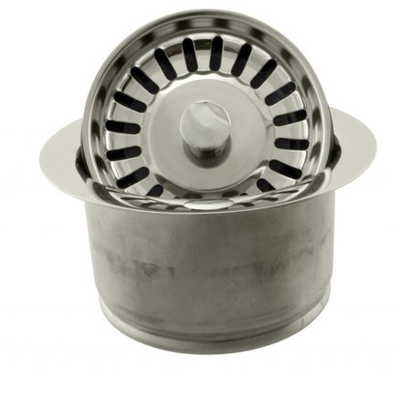 WESTBRASS InSinkErator Style Extra-Deep Disposal Flange and Strainer in Polished Nickel D2082S-05